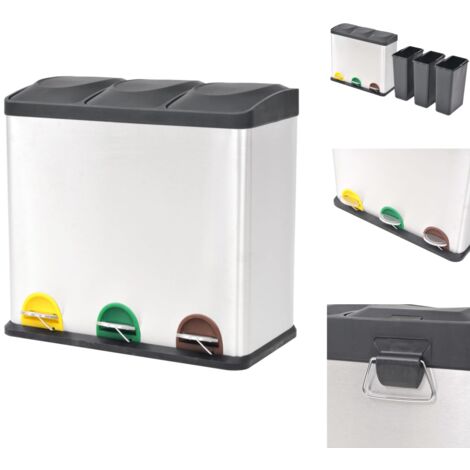 Treteimer Regent 6 Ltr Quadratisch Edelstahl Inkl. Inneneimer