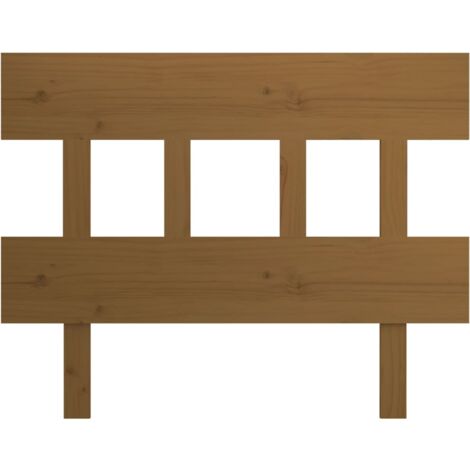 Bett-Kopfteil Honigbraun 166x4x104 Cm Massivholz Kiefer