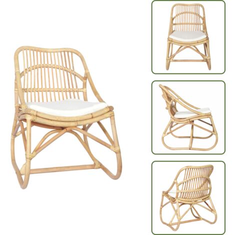 Rattenstuhl Leinen - Rattenstuhl - Rattanstuhl - Esszimmerstuhl - Wohnzimmersessel - Lounge Chair (1/5)