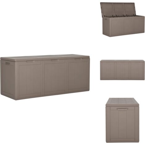 GartenAufbewahrungsbox 270 L Braun PP Rattan Gartenbox