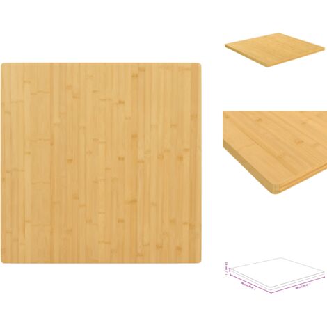 Tischplatte 90x90x2,5 cm Bambus Bambus Platte Esstischplatte