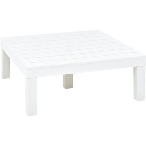 Gartentische Living Gartentisch Weiß 78 x 78 x 31 cm Kunststoff