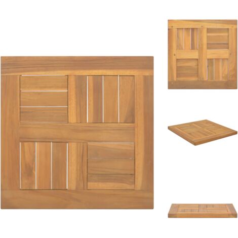 Tischplatten - Living Tischplatte Quadratisch 40x40x2,5 Cm Massivholz Teak