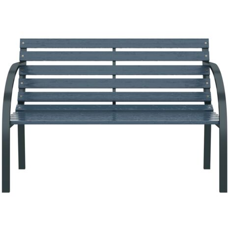 Gartenbank 120 cm Grau Holz Gartenbank Holzmöbel Outdoor Möbel