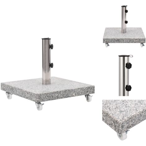 Sonnenschirmständer Living Sonnenschirmständer Granit 30 kg Quadrat Grau
