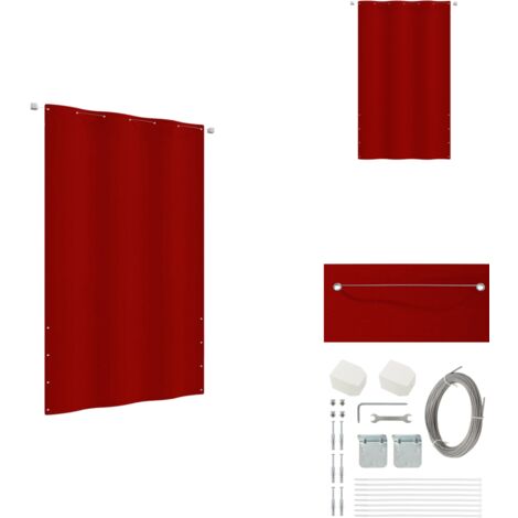 BalkonSichtschutz Rot 140x240 cm OxfordGewebe Balkon Sichtschutz