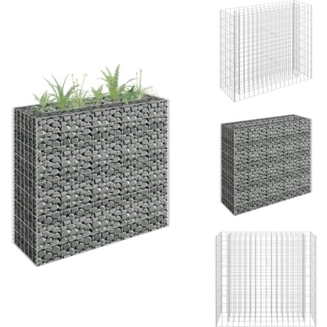 GabionenHochbeet Verzinkter Stahl 90×30×90 cm GabionenHochbeet
