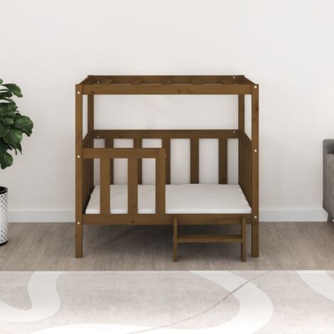 Hundebett Honigbraun 105,5x83,5x100 cm Massivholz Kiefer - Hundebett - Hundehaus - Holzbettt - Kiefernholz Bett - Tiermöbel