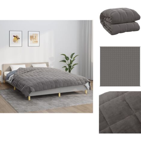 Decken Living Gewichtsdecke Grau 200x200 cm 13 kg Stoff