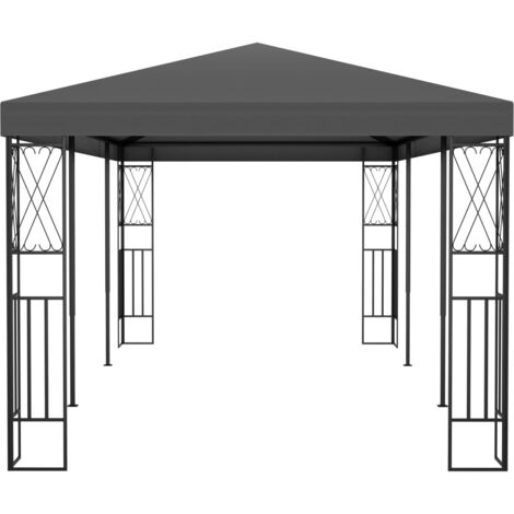 Pavillon 3x6 m Anthrazit Stoff Gartenpavillon Pavillon Outdoor