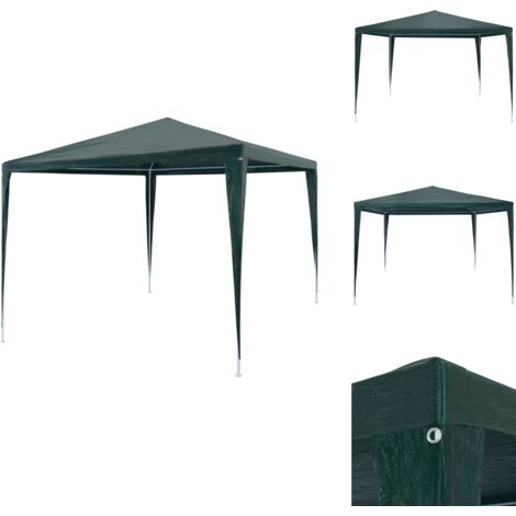 Partyzelt 3x3 m PE Grün Gartenzelt Partyzelt Pavillon