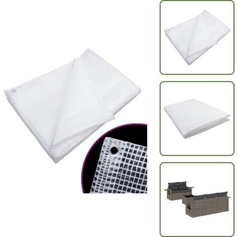 Abdeckplanen Gewebeplane Abdeckplane Plane In Weiß 240g/m² Mit Ösen 12 Größen - Foto 9