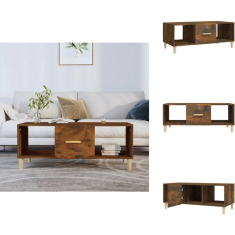 Couchtisch Räuchereiche 102x50x40 cm Holzwerkstoff - Couchtisch ...