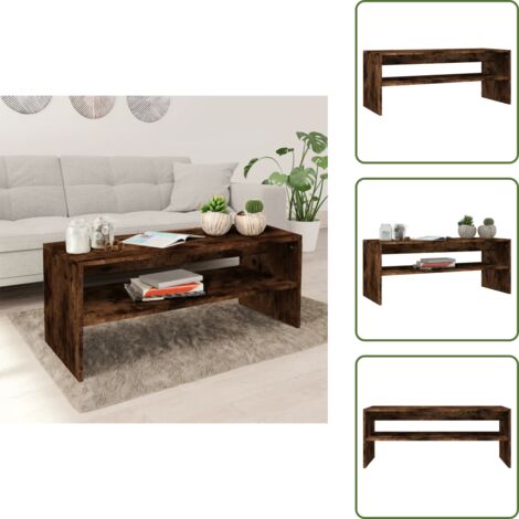 Couchtisch Räuchereiche 100x40x40 cm Holzwerkstoff - Couchtisch ...