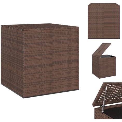 Gartenboxen Living GartenKissenbox PE Rattan 100x97,5x104 cm Braun