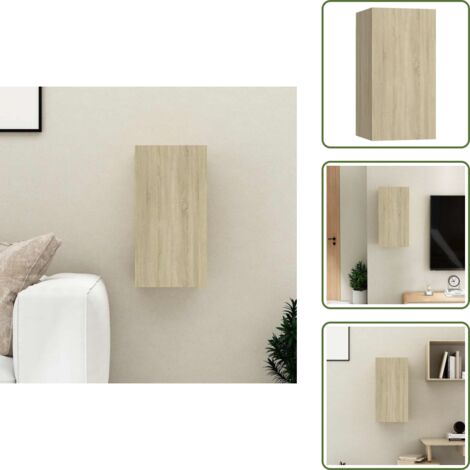 TV-Schränke 2 Stk. Sonoma-Eiche 30,5x30x60 Cm Holz Produktbild-Vorschau 2