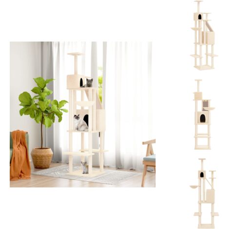 Snughome Kratzbaum Mit Katzentoilette – 170 Cm Katzenmöbel Mit Höhle, Futterstation, Hängematte