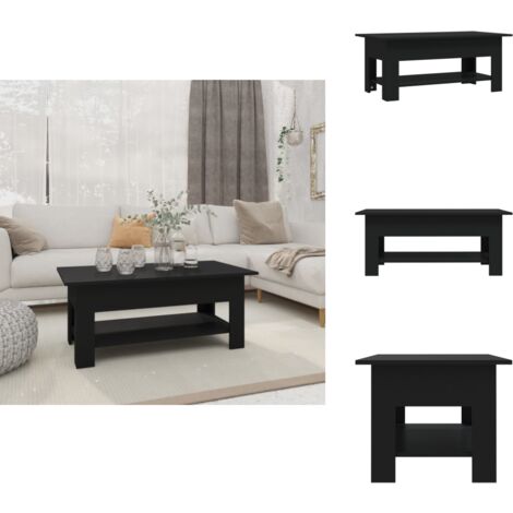 Moderner Couchtisch In Beton-Optik - Stabile Ablagefläche Mit Extra Regal