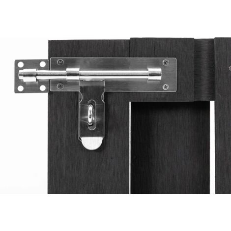 Gartentor Aus WPC - Graues Zauntor 100x60 Cm Für Garten & Einfahrt