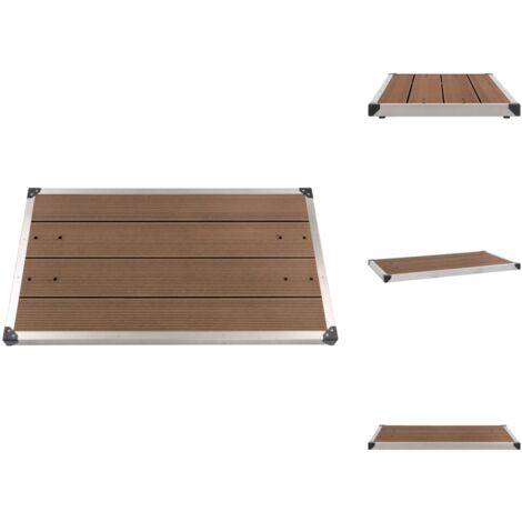 Duschwannen Living GartenDuschwanne WPC Edelstahl 110 x 62 cm Braun