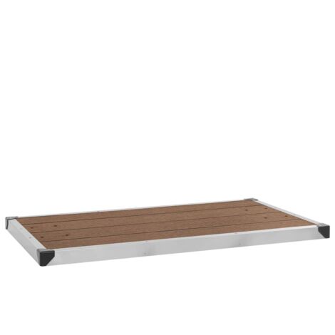Duschwannen Living GartenDuschwanne WPC Edelstahl 110 x 62 cm Braun