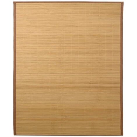Teppich Bambus 160x230 cm Braun - Bambus Teppich - Wohnzimmer Teppich -  Rutschfeste Unterlage - Natrlicher Teppich - Wohnzimmer Dekoration