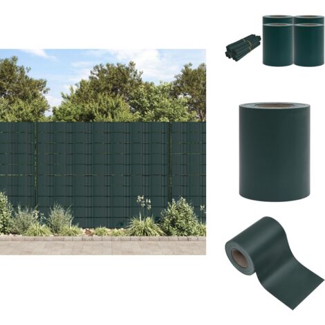 GartenSichtschutz 4 Stk. PVC 35x0,19 m Mattgrün Zaunsichtschutz
