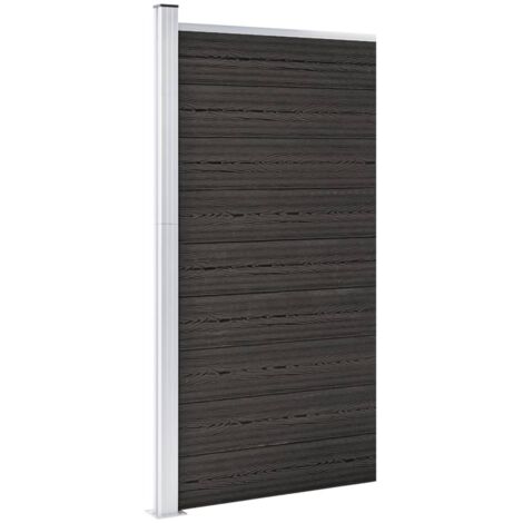 Zaunelement WPC 95x186 cm Grau Gartenzaun Sichtschutzzaun WPC