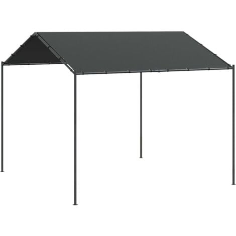 Gartenpavillon Anthrazit 3x3 m Stahl und Stoff Gartenzelt Pavillon