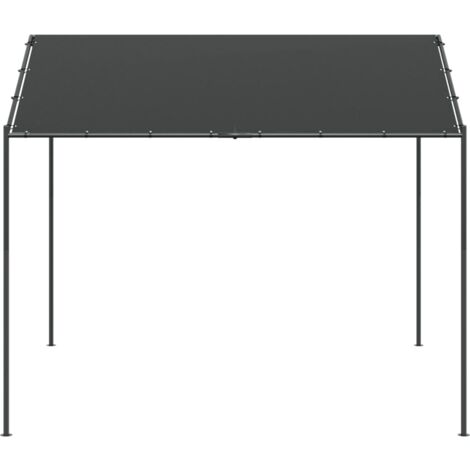 Gartenpavillon Anthrazit 3x3 m Stahl und Stoff Gartenzelt Pavillon