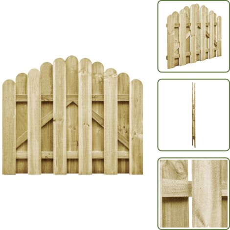 Gartentor Imprägniertes Kiefernholz 100x100 Cm - Gartentor - Holztür - Zaun - Kiefernholz