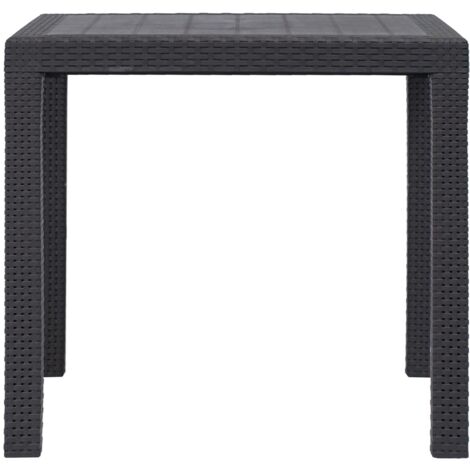Gartentisch Braun 79x79x72 cm Kunststoff RattanOptik Gartentisch