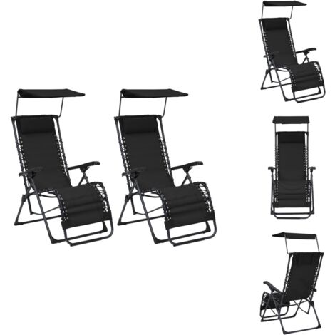 ARURU Zero Gravity Liegestuhl [2er Set] - Klappbarer Gartenstuhl Bis 200kg, Verstellbar Für Terrasse, Balkon & Strand