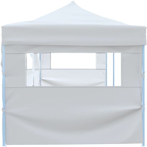 PopUp Partyzelt Faltbar mit 5 Seitenwänden 3x9 m Weiß Outdoor Event