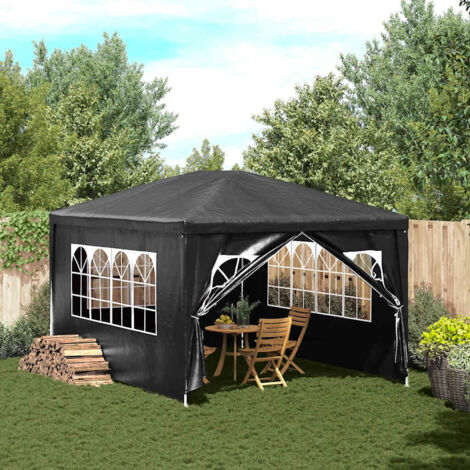 Partyzelt 3x4 m Anthrazit - Gartenzelt - Partyzelt - Outdoor Zelt -  Pavillon - Grillplatz