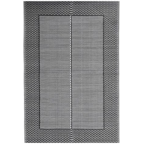 Myheimly Outdoor-Teppich ARAKIL 120x180cm Schwarz - Terrassenteppich Aus PP Für Balkon & Garten