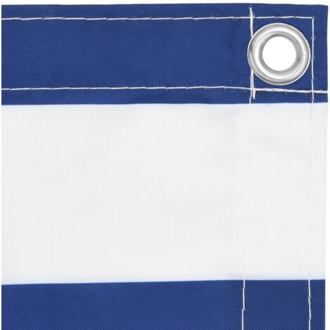 BalkonSichtschutz Weiß und Blau 90x500 cm OxfordGewebe Balkon