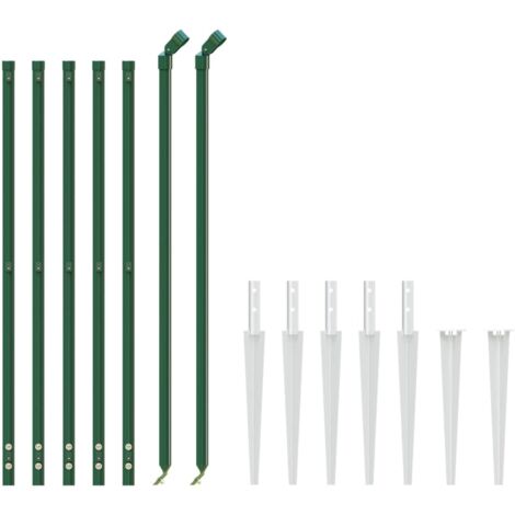 Maschendrahtzaun mit Bodenhülsen Grün 1,1x10 m Gartenzaun