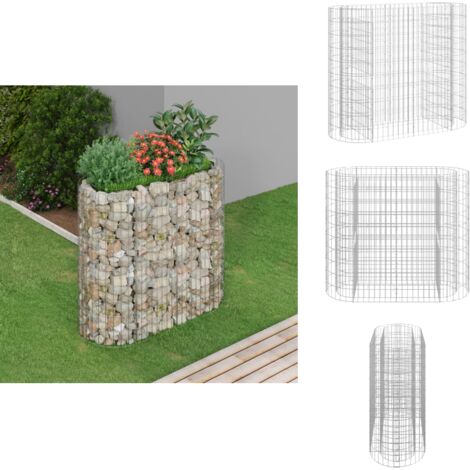 GabionenHochbeet Verzinktes Eisen 120x50x100 cm GabionenHochbeet