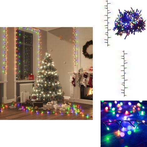 LED-Lichterkette mit 400 LEDs Mehrfarbig 13 m PVC - Weihnachtsdeko ...