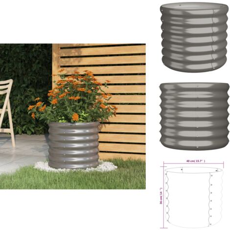 WIFESE Blumentopf 40x40x68cm - Pulverbeschichteter Stahl Pflanzkübel