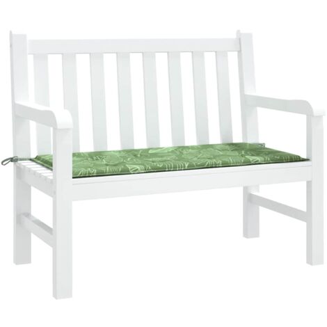 GartenbankAuflage Blattmuster 120x50x3 cm OxfordGewebe