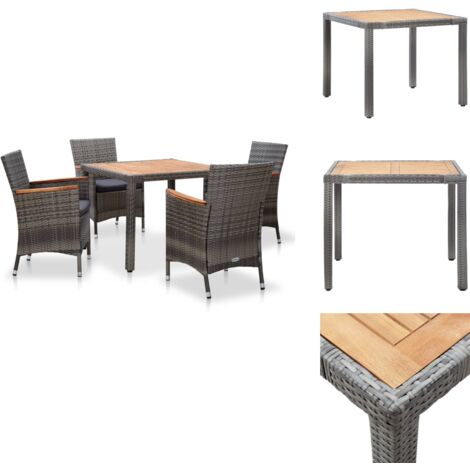 VidaXL Terrassen Set Anthrazit - Gartentischgruppe 400x240 Cm