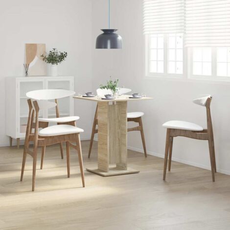 Esstisch 60x60 PIXZSSI Esszimmertische Räuchereiche 60x60x75 Cm Holzwerkstoff Kleiner Esstisch Ausziehbar