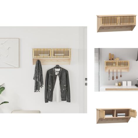 VidaXL Wandgarderobe Weiß Mit Ablage - 70x90cm Kleiderständer Für Flur & Eingangsbereich