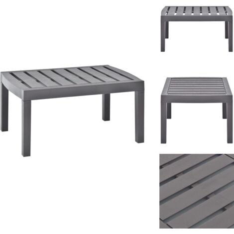 Gartentisch Mokka 78x55x38 cm Kunststoff Gartentisch Kunststoffe