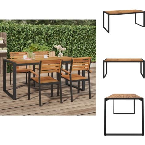 Gartentische Living Gartentisch mit Gestell UForm 180x90x75 cm