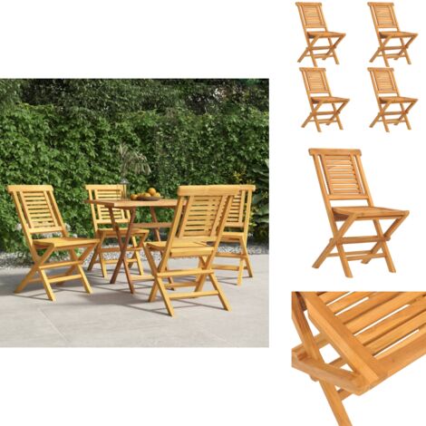 Gartenstühle 4 Stk. Klappbar 47x63x90 cm Massivholz Teak