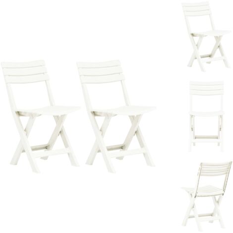 Gartenstühle Living Klappbare Gartenstühle 2 Stk. Kunststoff Weiß