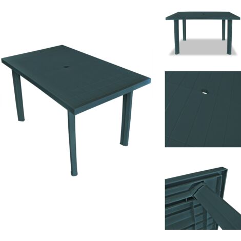 Gartentisch Grün 126x76x72 cm Kunststoff Gartentisch Kunststoffe